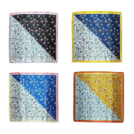 Satin Scarf 2 Tone Floral Pattern  ST5307-13 (12PC)