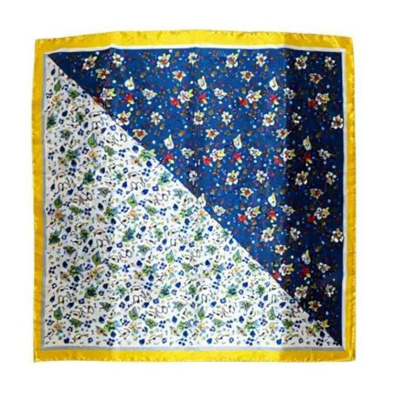 Satin Scarf 2 Tone Floral Pattern  ST5307-13 (12PC)