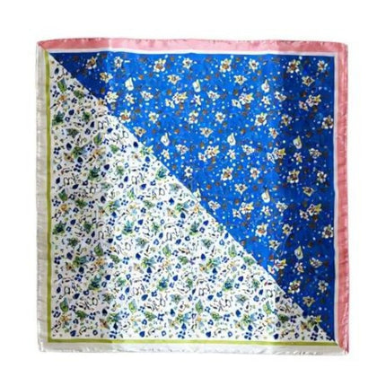 Satin Scarf 2 Tone Floral Pattern  ST5307-13 (12PC)
