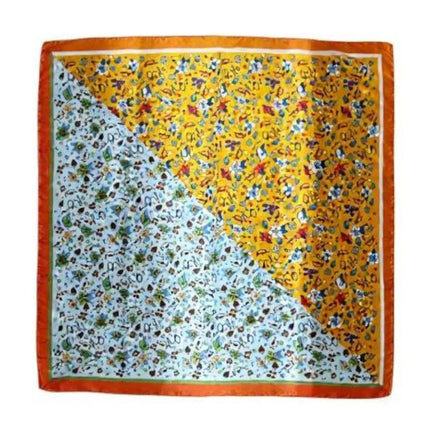 Satin Scarf 2 Tone Floral Pattern  ST5307-13 (12PC)