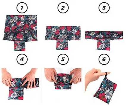 Large Foldable Tote Nylon Reusable Grocery Bags 12Pack JB6119-7 (12PC)
