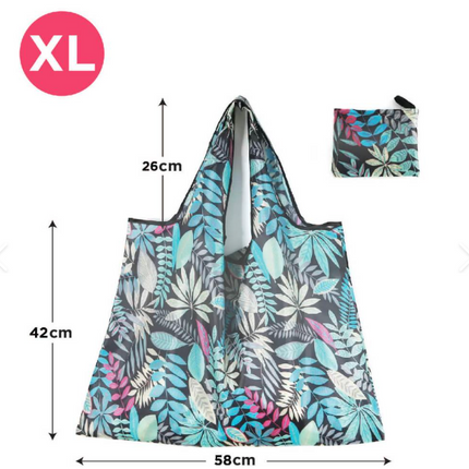 Large Foldable Tote Nylon Reusable Grocery Bags 12Pack JB6119-7 (12PC)