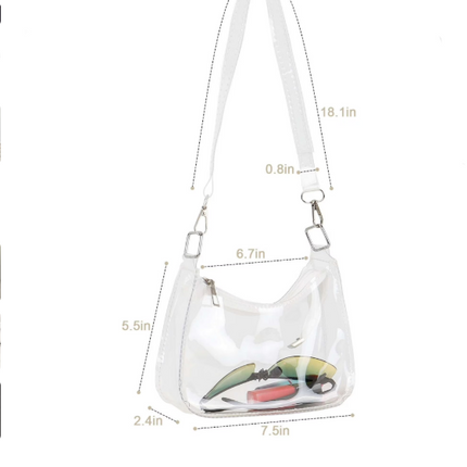 Women Transparent Tote Shoulder Bag JB6206-1 (12PC)