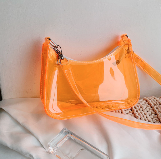 Women Transparent Tote Shoulder Bag JB6206-1 (12PC)