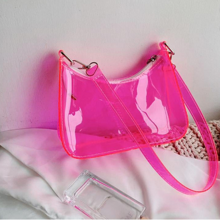 Women Transparent Tote Shoulder Bag JB6206-1 (12PC)