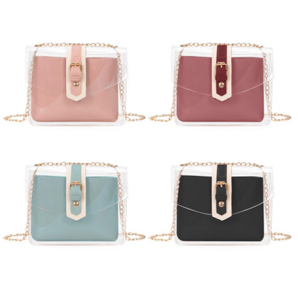 Women Transparent Tote Shoulder Bag SS6311-18 (12PC)