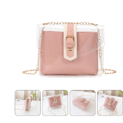 Women Transparent Tote Shoulder Bag SS6311-18 (12PC)