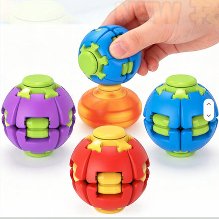 Press to Spin Fidget Spinner HelixCore Rotating Stress Ball Fidget Toy JT6723-4 (12PC)