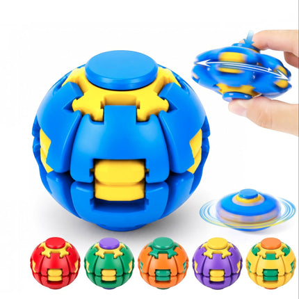 Press to Spin Fidget Spinner HelixCore Rotating Stress Ball Fidget Toy JT6723-4 (12PC)