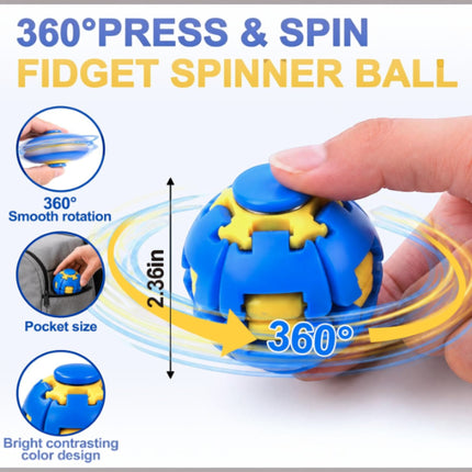 Press to Spin Fidget Spinner HelixCore Rotating Stress Ball Fidget Toy JT6723-4 (12PC)