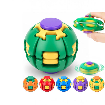 Press to Spin Fidget Spinner HelixCore Rotating Stress Ball Fidget Toy JT6723-5 (24PC)