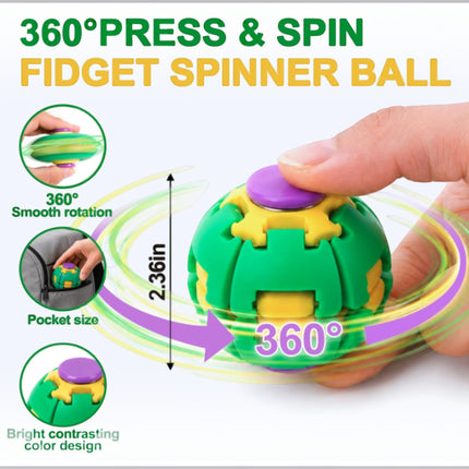 Press to Spin Fidget Spinner HelixCore Rotating Stress Ball Fidget Toy JT6723-5 (24PC)