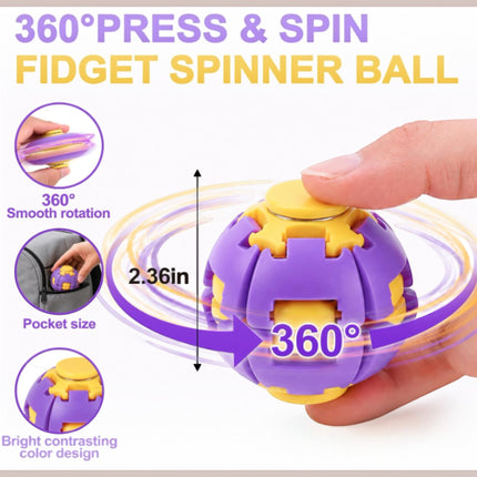Press to Spin Fidget Spinner HelixCore Rotating Stress Ball Fidget Toy ME364 (24PC)