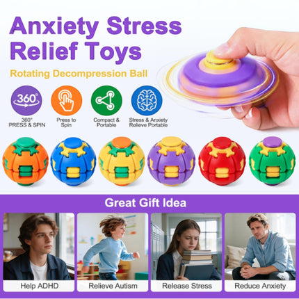 Press to Spin Fidget Spinner HelixCore Rotating Stress Ball Fidget Toy ME364 (24PC)