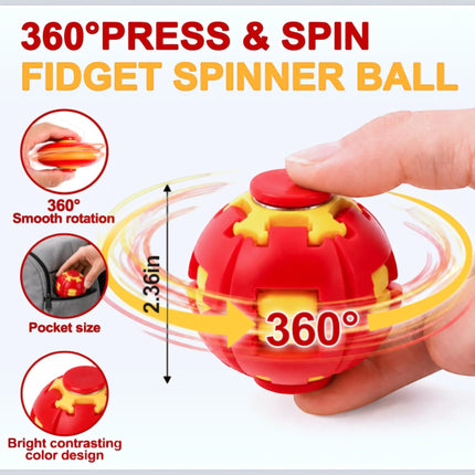 Press to Spin Fidget Spinner HelixCore Rotating Stress Ball Fidget Toy ME367 (24PC)