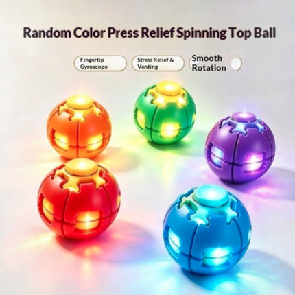 Press Spin Glowing 3D Fingertip Spinner Stress Relief Rotating Light Up Toy QY311 (24PC)