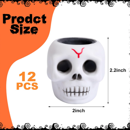 Halloween Skull Squishy Toy JT6803-7 (12PC)
