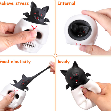 Halloween Skull Squishy Toy JT6803-7 (12PC)