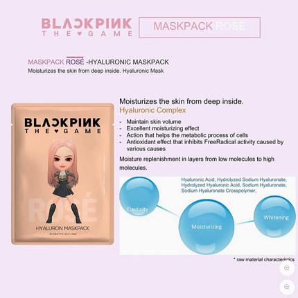 BLACKPINK The Game Mask Pack (7SHEET)