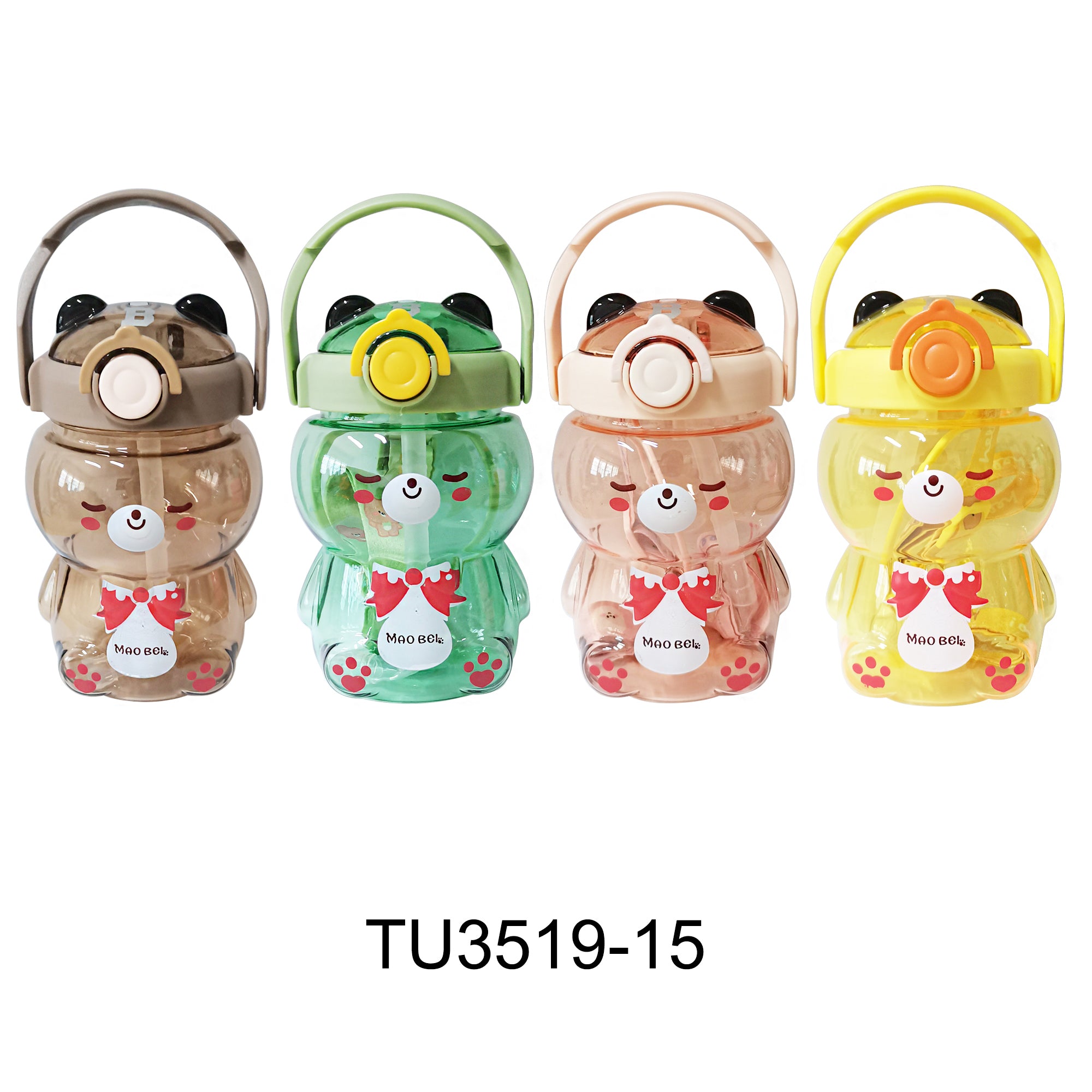 BEAR CARRYING STRAP WATER BOTTLE 3519-15 (12PC)