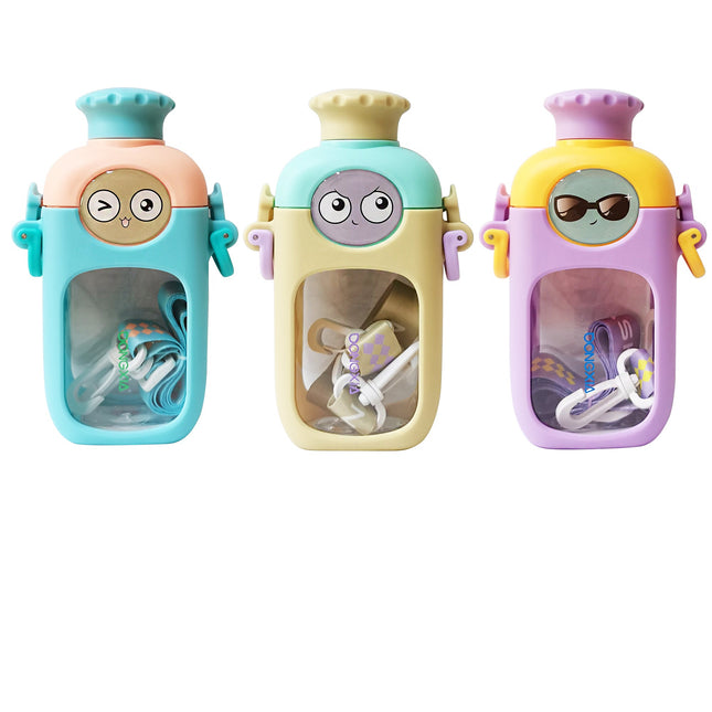 Funny Cartoon Face Water Bottle TU3613-58 (12PC)