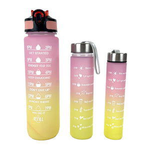 MOTIVATIONAL FITNESS SPORTS WATER BOTTLE 3 SETS 3714-8 (12SET)