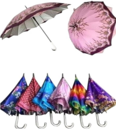 Double Layered Adults Floral 16 Panel Umbrella UM6011 (12PC)