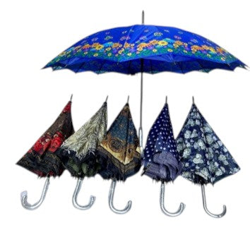 Double Layered Adults Floral 16 Panel Umbrella UM6012 (12PC)