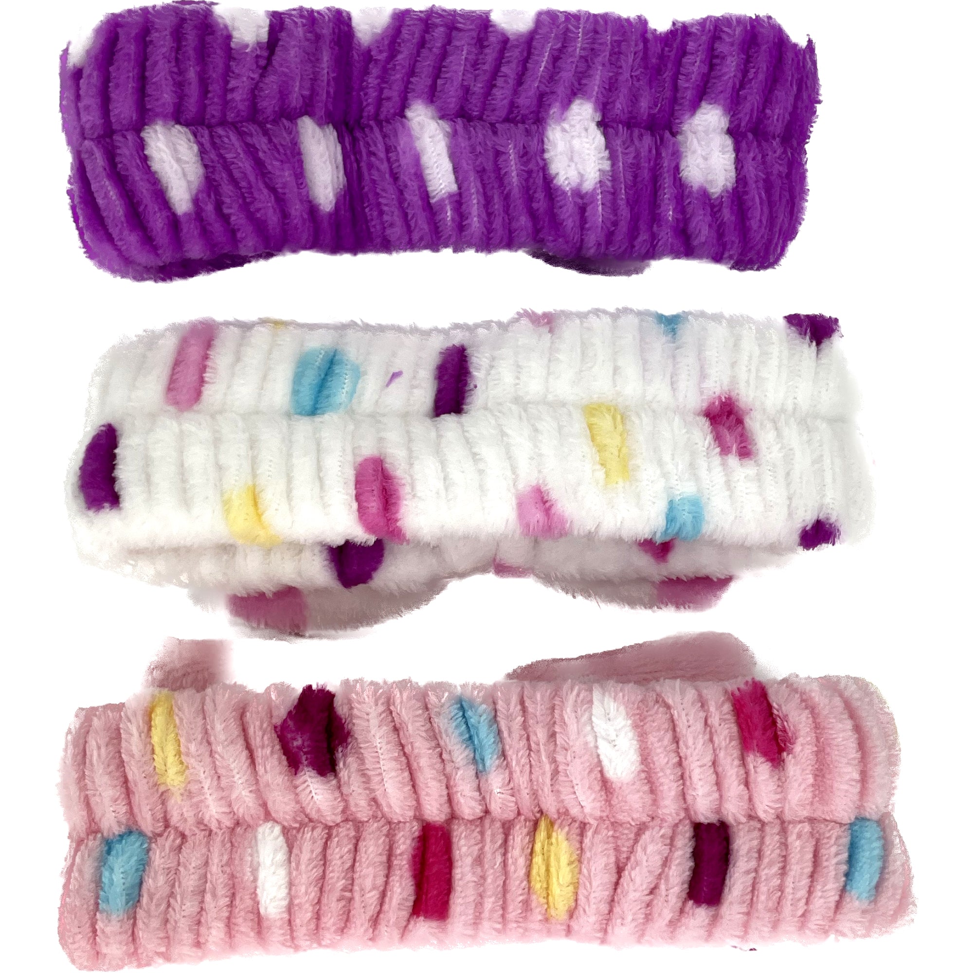 CUTE DOT RIBBON SPA HEADWRAP 0315-18 (12PC)