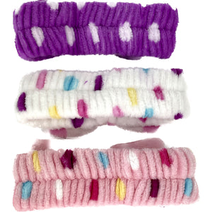 CUTE DOT RIBBON SPA HEADWRAP 0315-18 (12PC)