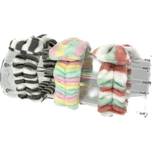 CUTE STRIPE PATTERN RIBBON SPA HEADWRAP 0315-20 (12PC)