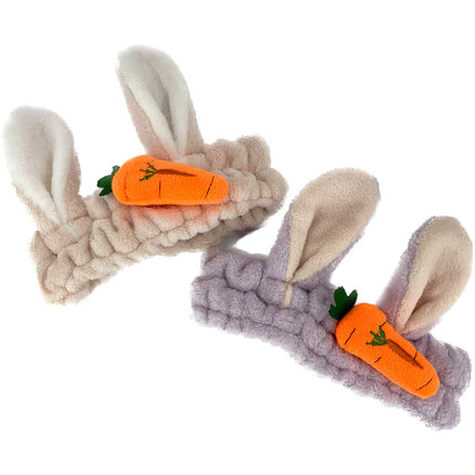 Cute Bunny Ear Carrot Spa Headwrap HW3314-62 (12PC)