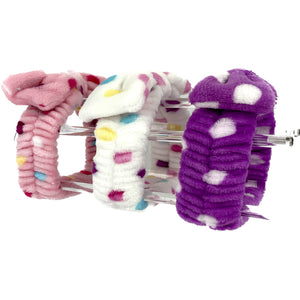CUTE DOT RIBBON SPA HEADWRAP 0315-18 (12PC)