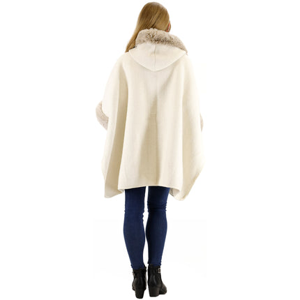Fur Pocket Hoodie Shawl P4028 (1PC)
