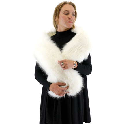 FAUX FUR SHAWL NARROW P7240 (3PC)