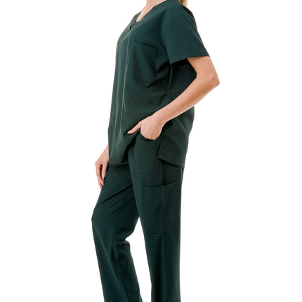 WOMEN'S SCRUBS MEDICAL NURSING UNIFORM SET UN0147HG (MIN 6 SET)