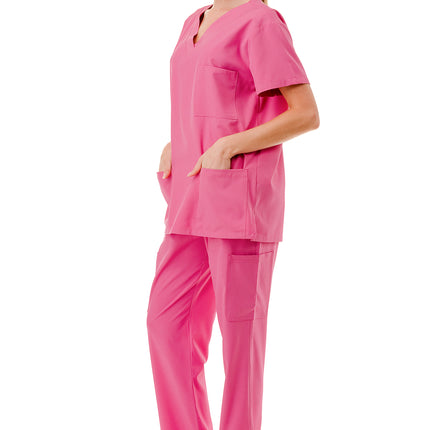 WOMEN'S SCRUBS MEDICAL NURSING UNIFORM SET UN0147PK (MIN 6 SET)