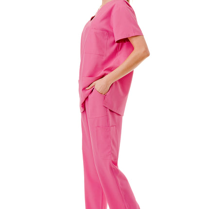 WOMEN'S SCRUBS MEDICAL NURSING UNIFORM SET UN0147PK (MIN 6 SET)