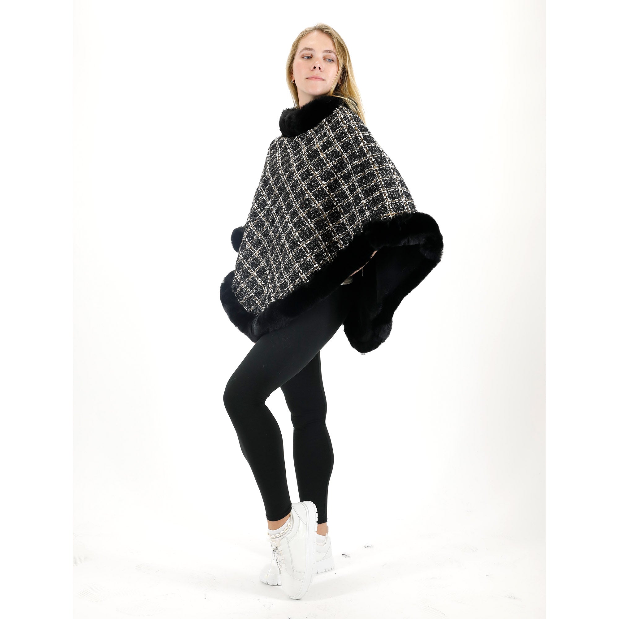 CHECK PATTERN FUR PONCHO 4068 (12PC)