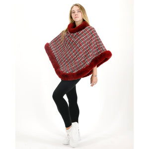 CHECK PATTERN FUR PONCHO 4068 (12PC)