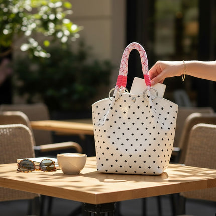 Elegant Pattern Women's Knitted Bucket Bag JB6316-8 (3PC)