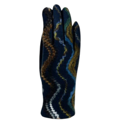 Women's Wave Pattern Winter Gloves GL188 (12PAIR)