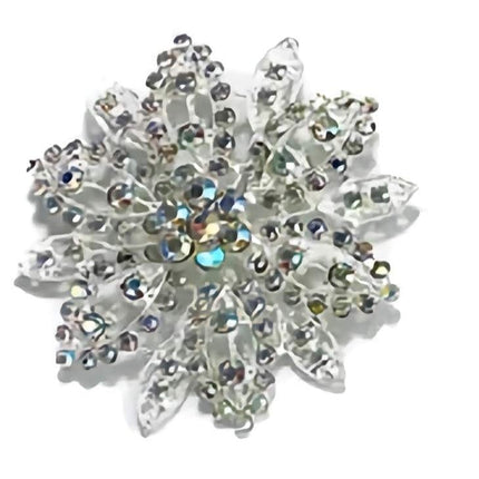 RHINESTONE FLOWER BROOCH BC0427-5 (12PC)