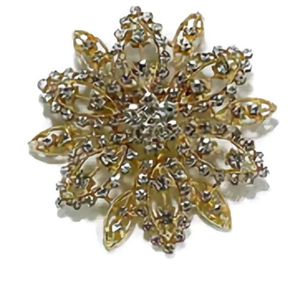 RHINESTONE FLOWER BROOCH BC0427-5 (12PC)