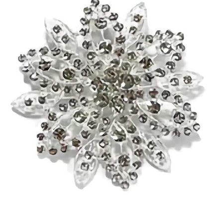 RHINESTONE FLOWER BROOCH BC0427-5 (12PC)