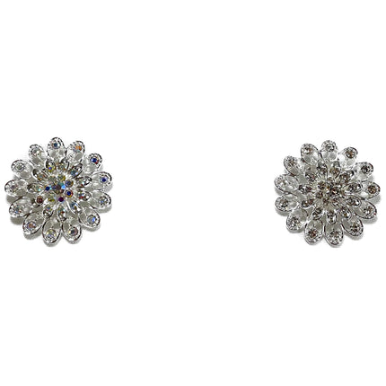 Rhinestone Flower Brooch BC0427-12 (12PC)