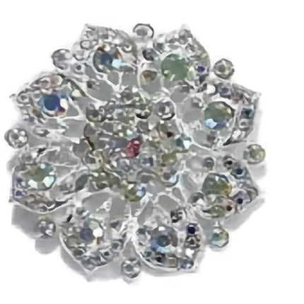 Rhinestone Flower Brooch BC0427-6 (12PC)