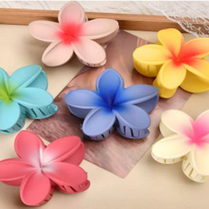 Hawaiian Flower Hair Claw Clip JH5829-22 (12PC)
