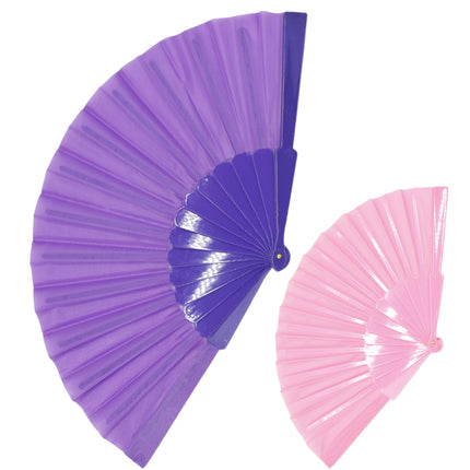 Solid Color Hand Held Folding Fan JF6323-1 (12PC)