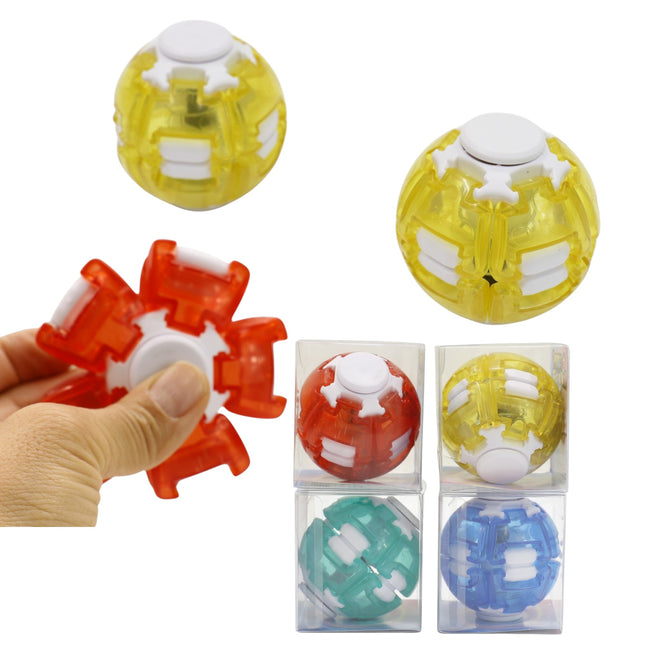 Press to Spin Fidget Spinner HelixCore Rotating Stress Ball Fidget Toy JT6723-5 (24PC)